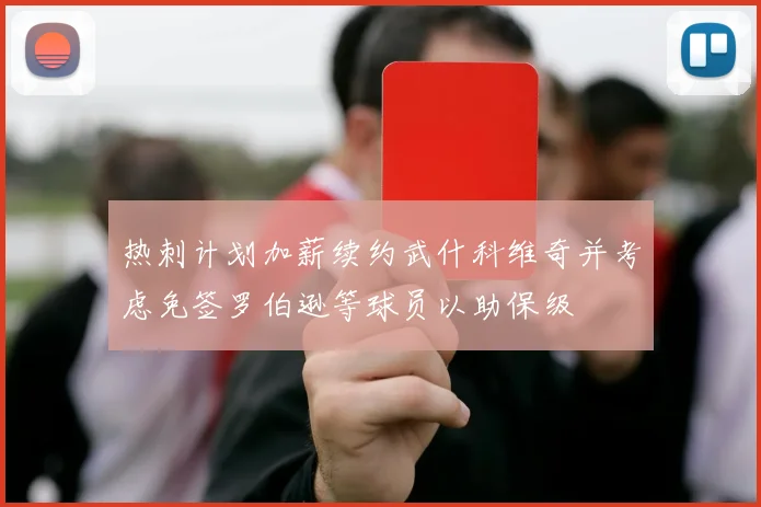 热刺计划加薪续约武什科维奇并考虑免签罗伯逊等球员以助保级